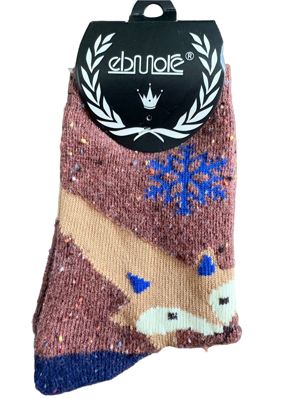 Women’s Brown Fox Pattern Cozy Socks 6-10